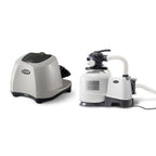 intex saltwater system and sand filter pump set for above ground swimming pool