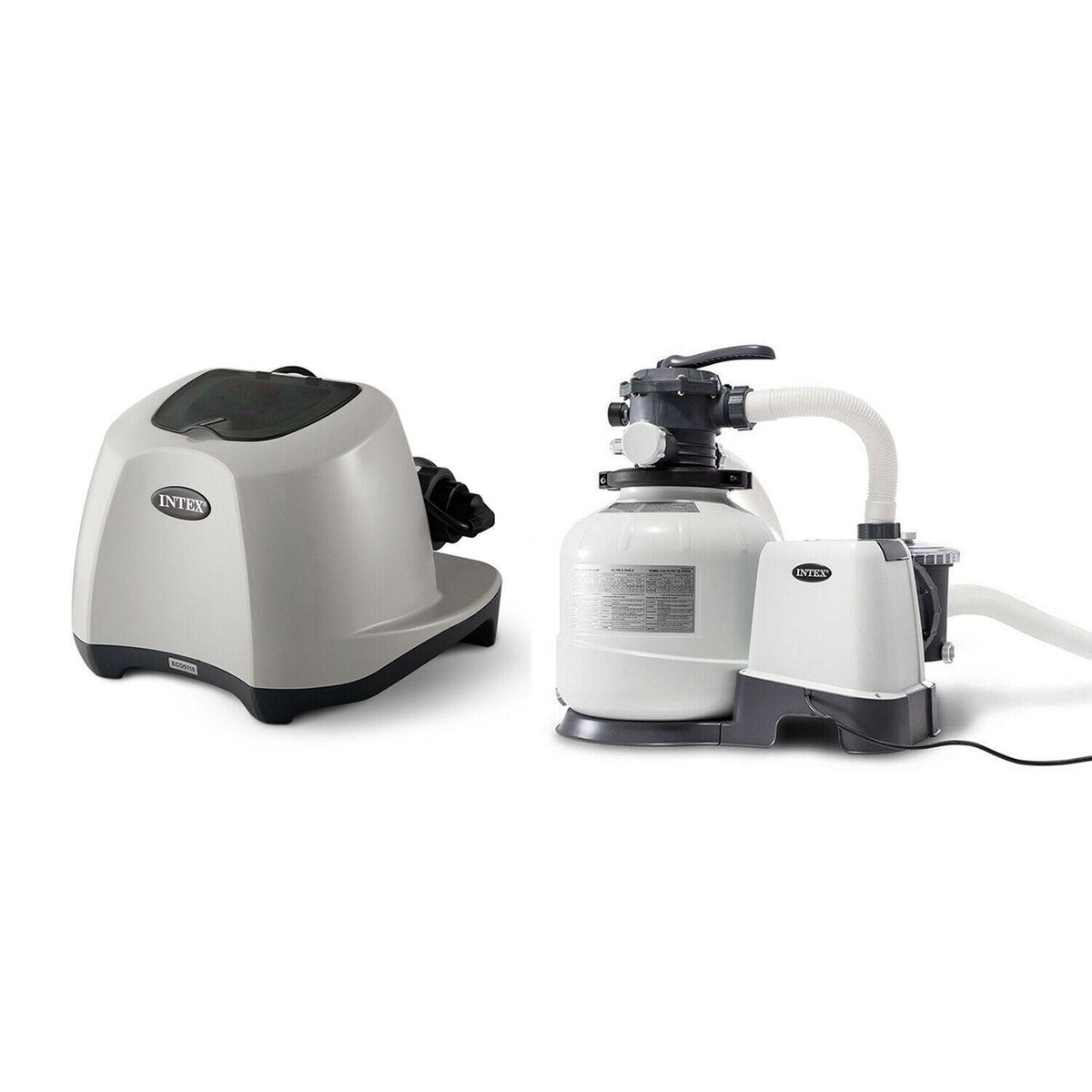 intex saltwater system and sand filter pump set for above ground swimming pool