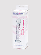 Lovehoney Spiral G-Spot Sensual Glass Dildo, Clear