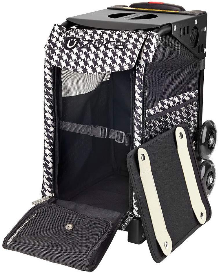 ZUCA ZuZuca Rolling Pet Carrier - Houndstooth Black Insert Bag, Choose Your Frame Color