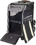 ZUCA ZuZuca Rolling Pet Carrier - Houndstooth Black Insert Bag, Choose Your Frame Color