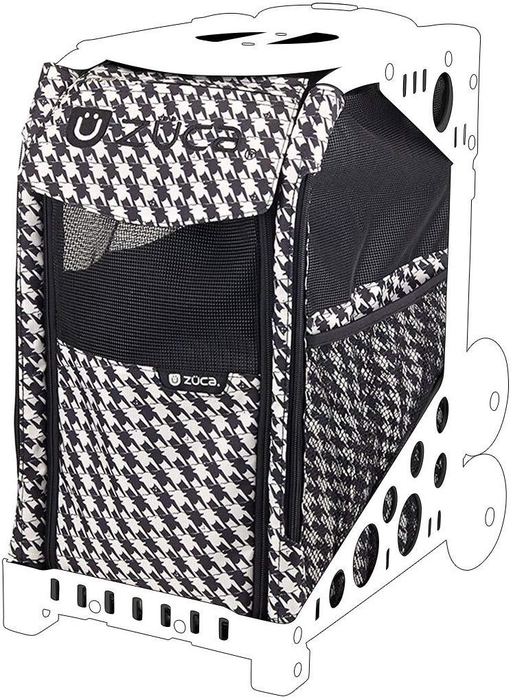 ZUCA ZuZuca Rolling Pet Carrier - Houndstooth Black Insert Bag, Choose Your Frame Color