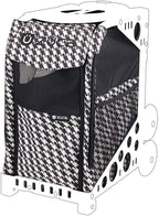 ZUCA ZuZuca Rolling Pet Carrier - Houndstooth Black Insert Bag, Choose Your Frame Color