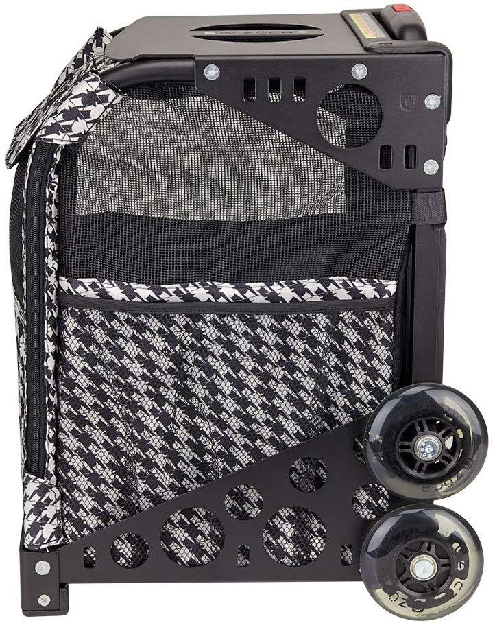 ZUCA ZuZuca Rolling Pet Carrier - Houndstooth Black Insert Bag, Choose Your Frame Color