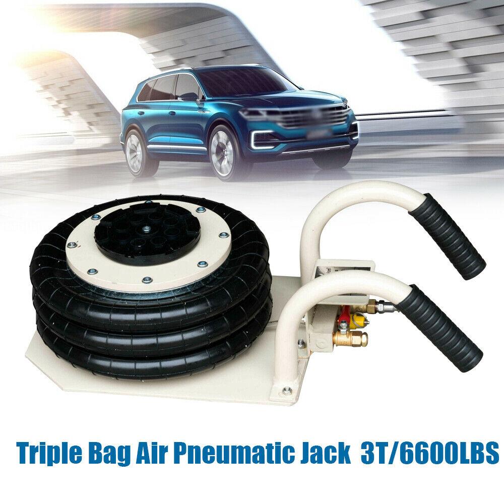 3 Tons Triple Bags Pneumatic Jack Air Jack Heavy Duty Jac6600LBS  Lift