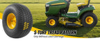 20x10.00-8 Tubeless Lawn Mower Tire and Wheel Assembly (2-Pack), 4-Ply Rear Tire with Steel Rim, 3/4" Bore &amp; 3/16" Keyway, 3.5" Offset Hub, S-Turf Tread, Riding Lawn Mower &amp; Garden Tractor