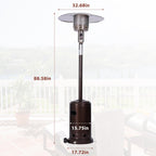 TFixol Outdoor Gas Heater,Portable Heater,88 Inches Tall Premium Standing Patio Heater,With Auto Shut Off And Simple Ignition System,Wheels And Base Reservoir