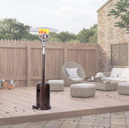 CoSoTower Outdoor Gas Heater,Portable Power Heater,88 Inches Tall Premium Standing Patio Heater,With Auto Shut Off And Simple Ignition System,Wheels And Base Reservoir