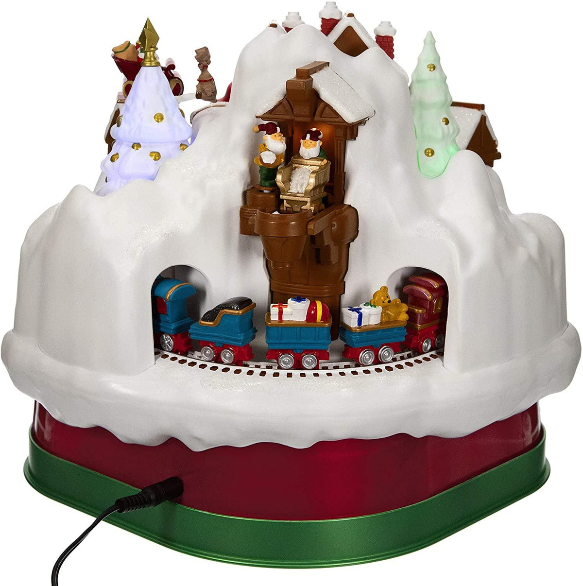 Hallmark Keepsake Christmas Ornament 2019 Year Dated Magic Musical Decoration with Light and Motion (Plays Here Comes Santa Claus and Jingle Bells Songs), Train Tabletop