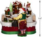 Hallmark Keepsake Christmas Ornament 2019 Year Dated Magic Musical Decoration with Light and Motion (Plays Here Comes Santa Claus and Jingle Bells Songs), Train Tabletop