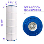 clurtech replacement hayward star-clear plus c1200 pool filter cartridge 4 pack
