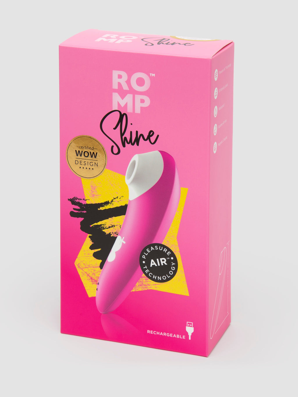 ROMP Shine Rechargeable Clitoral Suction Stimulator, Pink