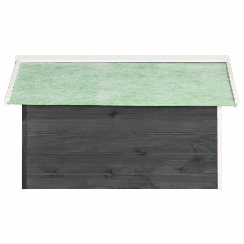 Robotic Lawn Mower GaraOutdoor Portable StoraShed Shelter Solid Firwood, Gray and White 28.3" x 34.3" x 19.7"