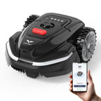 V3 Robotic Lawn Mower with AI Vision Obstacle Avoidance, Smart APP Control, Low-Noise Operation, Adjustable Cutting Height, No-Go Zones, Ideal Robot Lawn Mower for Lawns Up to 1600 Sq.Ft