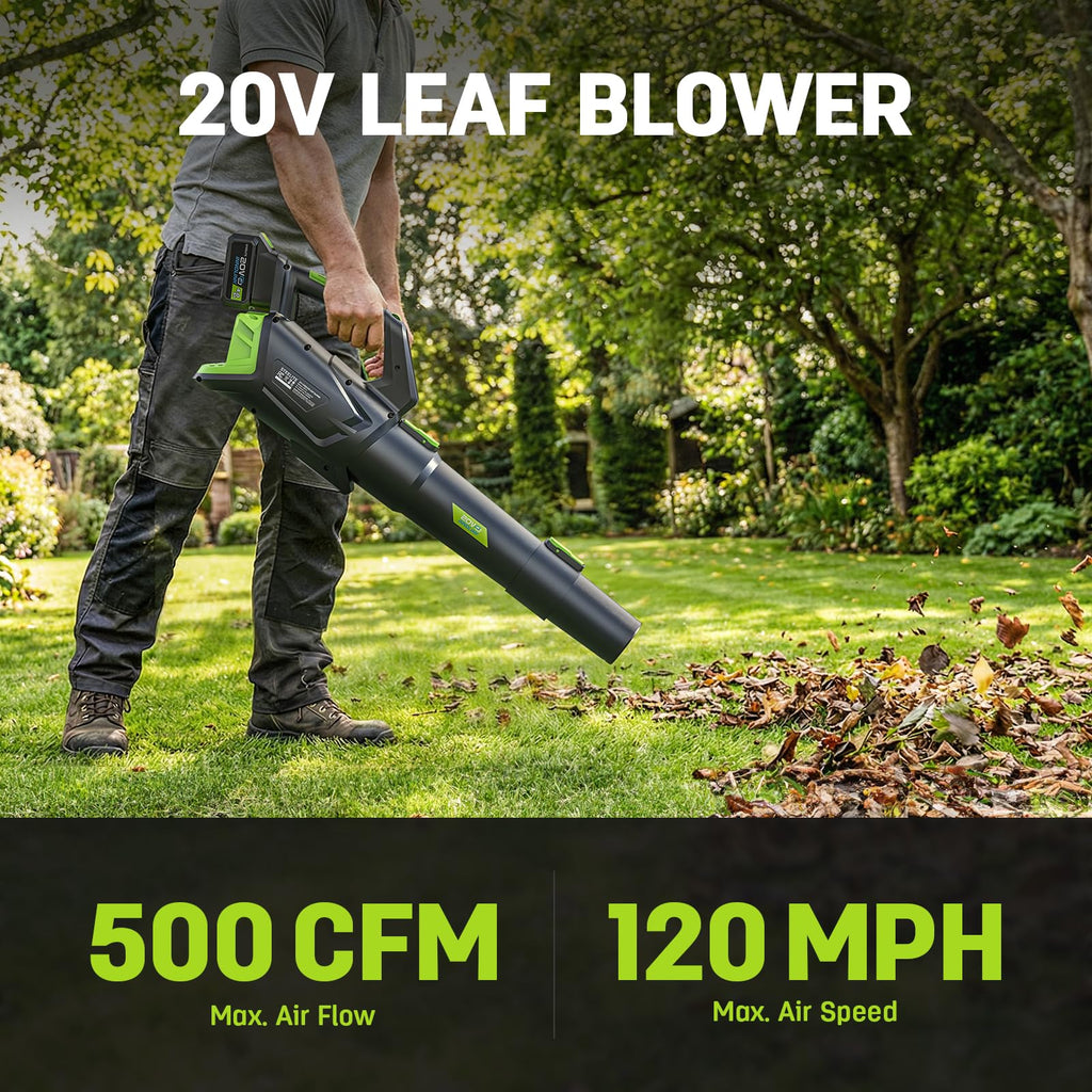40V(2x20V) 17-inch Electric Lawn Mower, 12-Inch Cordless String Trimmer and 500CFM Leaf Blower Combo, Cordless Lawn Mower Set with 3x4.0Ah Batteries and Dual Chargers