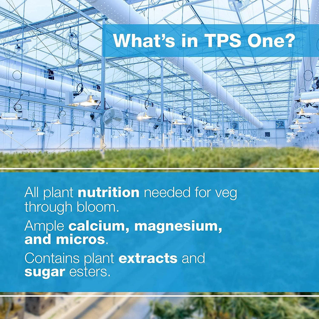 tps-one liquid one part plant nutrient from veg to bloom, for lush growth and dense flowers by tps nutrients, 2.5 gallon (320 oz)