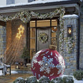 Inflatable Christmas Balls Christmas Ornaments 23.6Inch Outdoor Christmas PVC inflatable Decorated Ball Giant Christmas Inflatable Ball Christmas Tree Decorations Christmas Inflatable Balls (C)