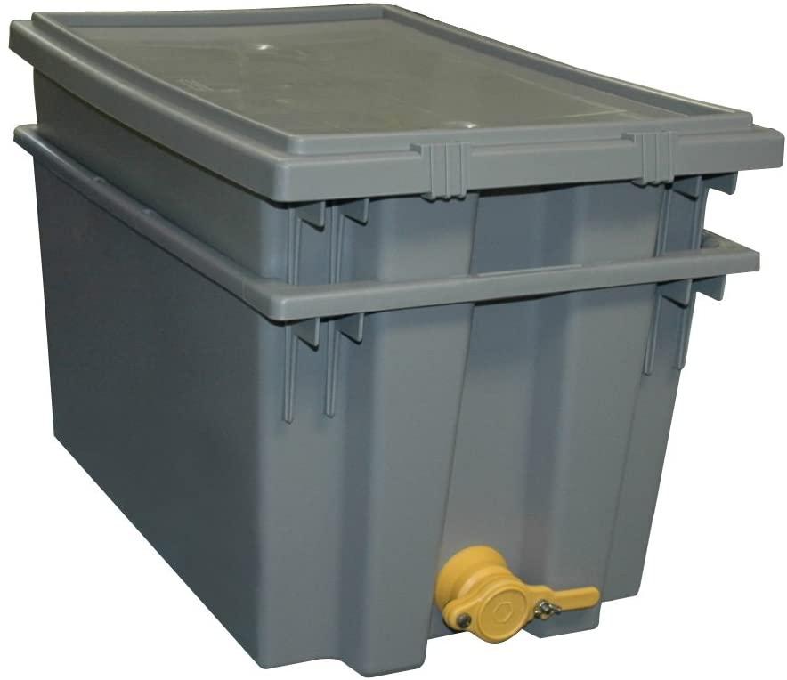 mann lake hh231 plastic uncapping tank, gray