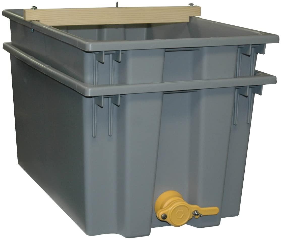 mann lake hh231 plastic uncapping tank, gray