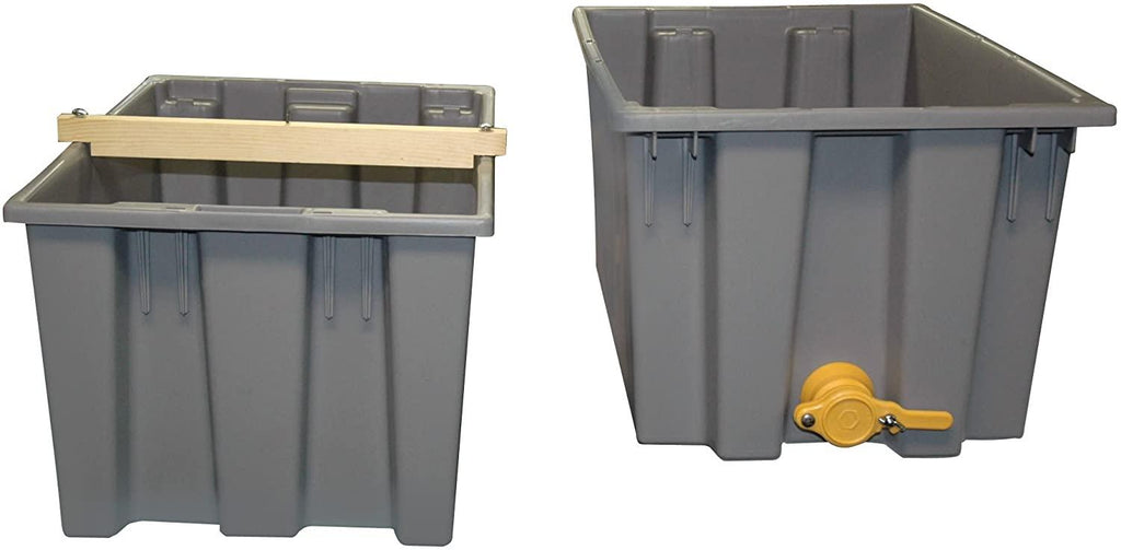 mann lake hh231 plastic uncapping tank, gray