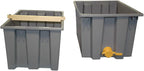 mann lake hh231 plastic uncapping tank, gray