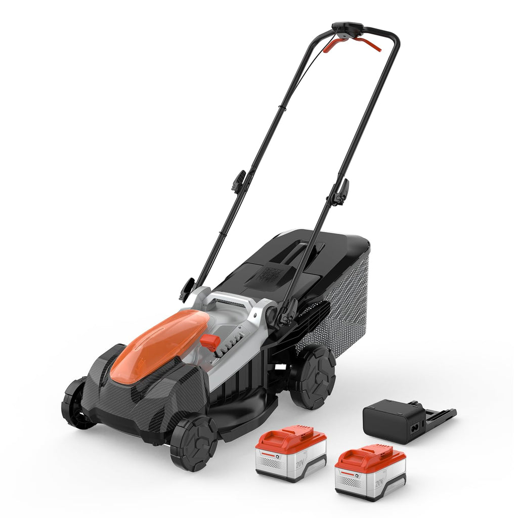 18 Inch Brushless Lawn Mower, 40V Cordless Electric Mower with 6-Position Height Adjustment, Push Mower for Garden Yards, 2×5.0Ah Batteries &amp; Charger Included