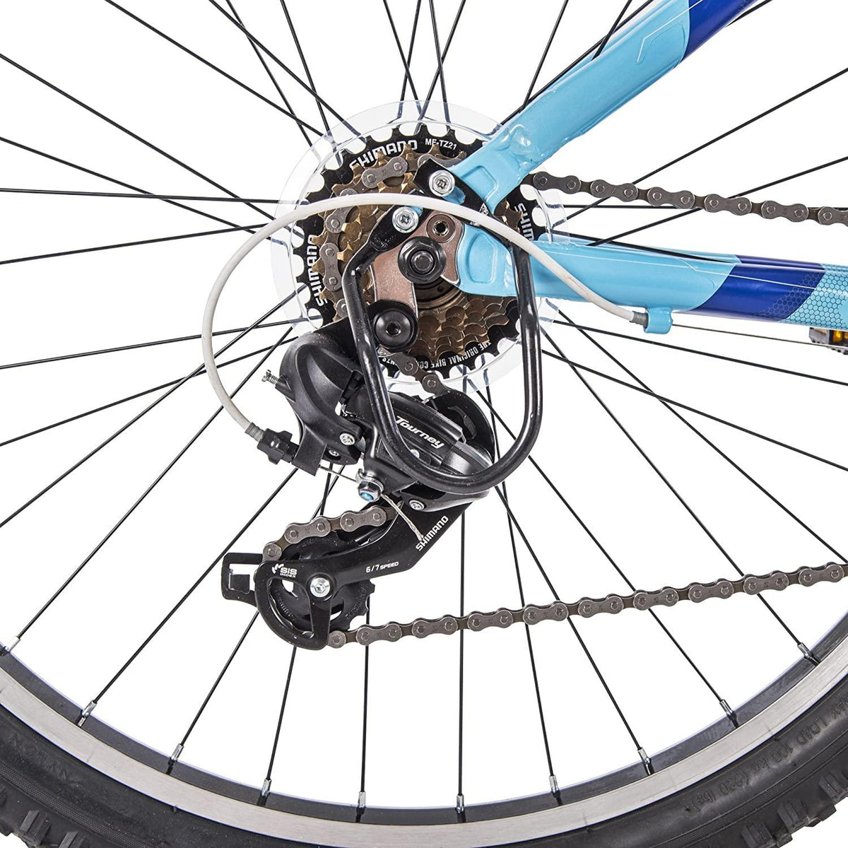 26" Royce Union RTT Womens 21-Speed Mountain Bike, 17" Aluminum Frame, Trigger Shift, Sky Blue (76438)