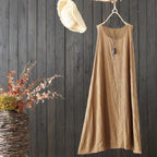 summer mid-length sleeveless cotton nightgown dress