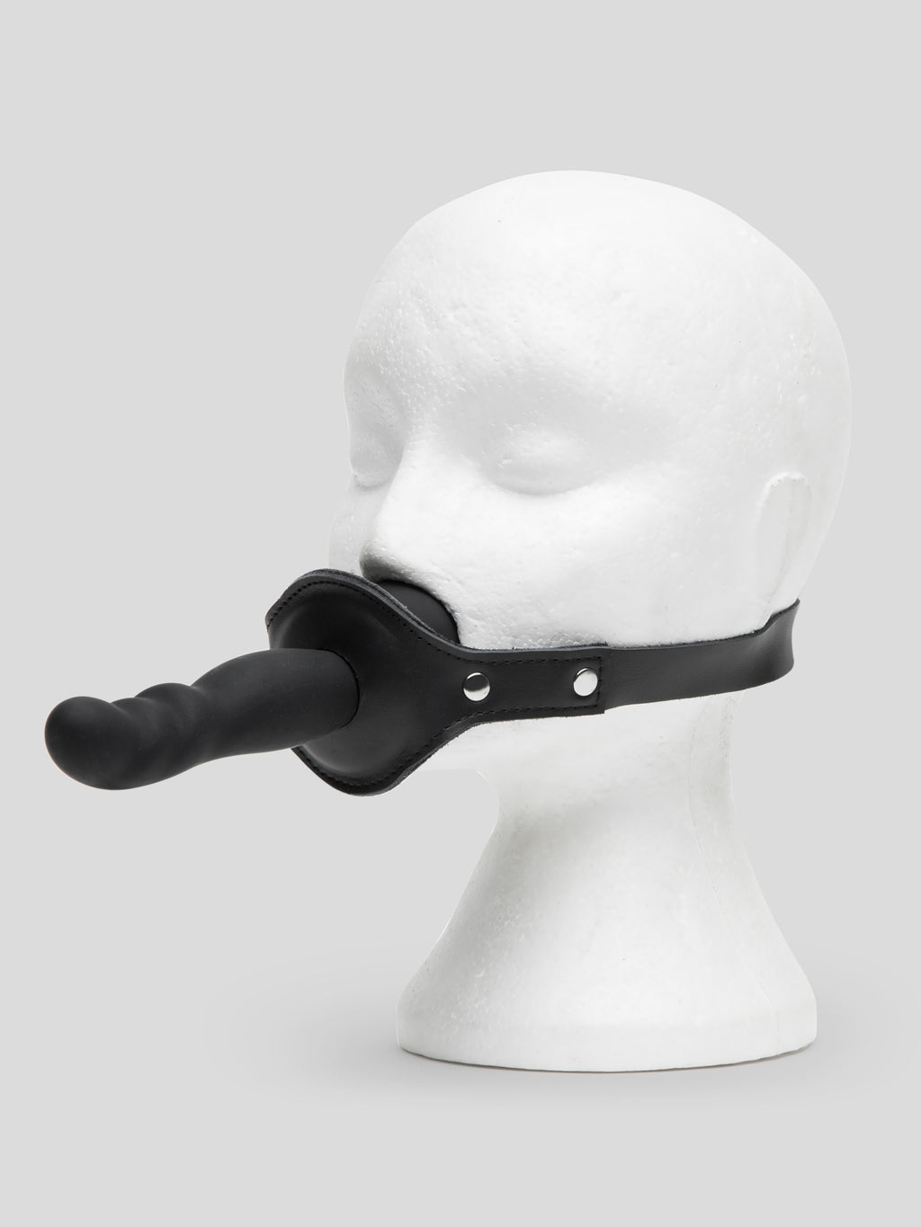Bondage Boutique Silicone Gag with Dildo 5 Inch., Black