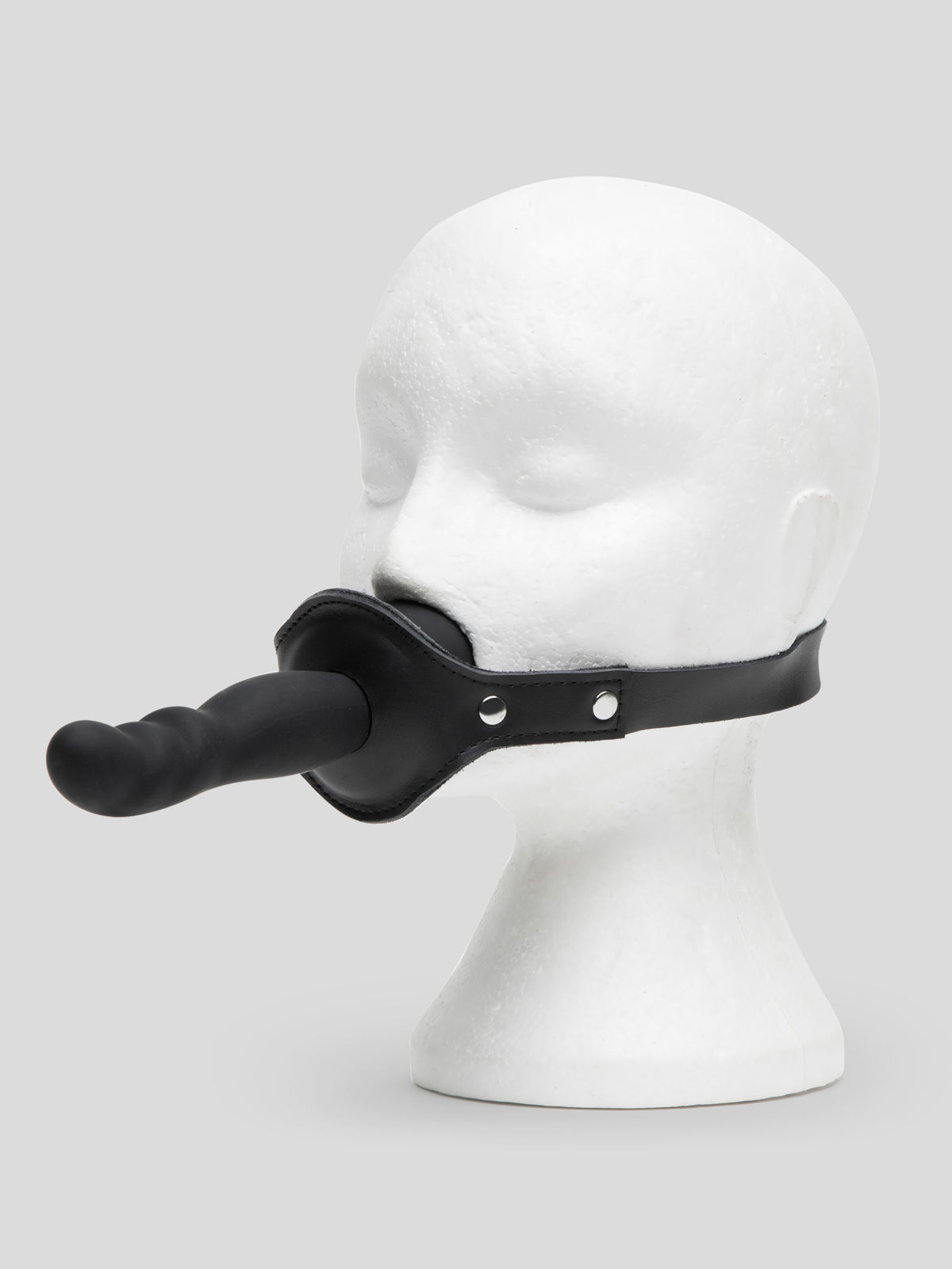 Bondage Boutique Silicone Gag with Dildo 5 Inch., Black