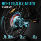 ENGWE Electric Bike Adult Electric Mountain Bike 250W E-Bike 26'' Electric Bicycle with Removable 36V 8Ah Battery, Professional 21 Speed Gear Electric Bicycle