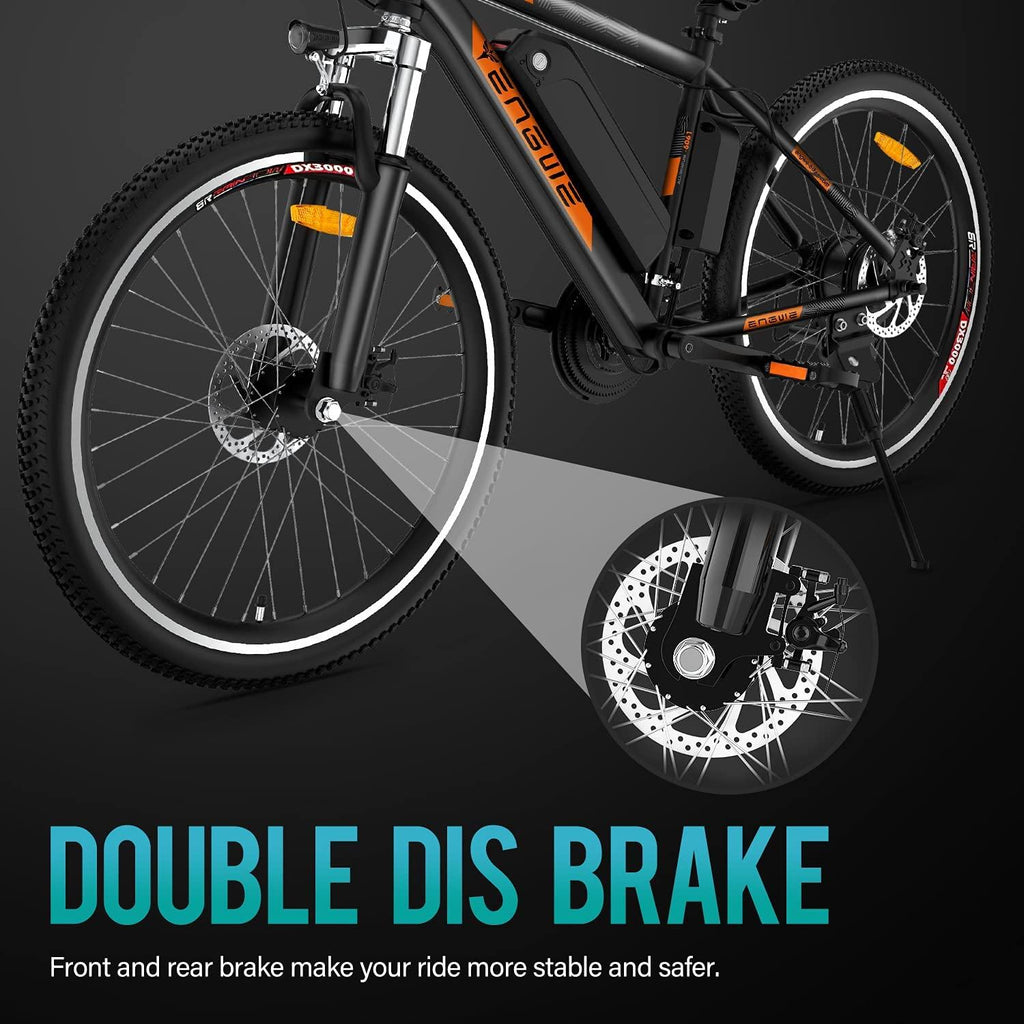 ENGWE Electric Bike Adult Electric Mountain Bike 250W E-Bike 26'' Electric Bicycle with Removable 36V 8Ah Battery, Professional 21 Speed Gear Electric Bicycle