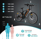 ENGWE Electric Bike Adult Electric Mountain Bike 250W E-Bike 26'' Electric Bicycle with Removable 36V 8Ah Battery, Professional 21 Speed Gear Electric Bicycle
