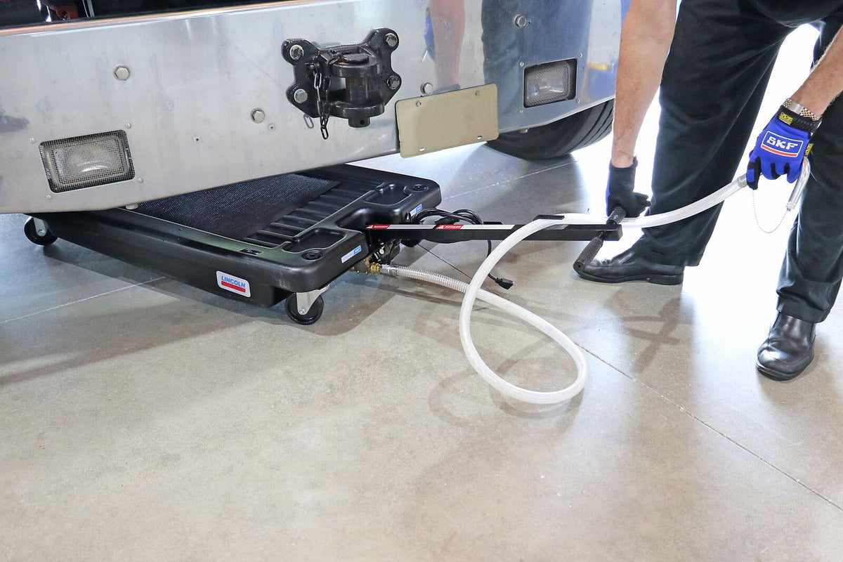 Lincoln 3669 Low Profile 17 Gallon Oil ChanTruck Drain with Evacuation Pump