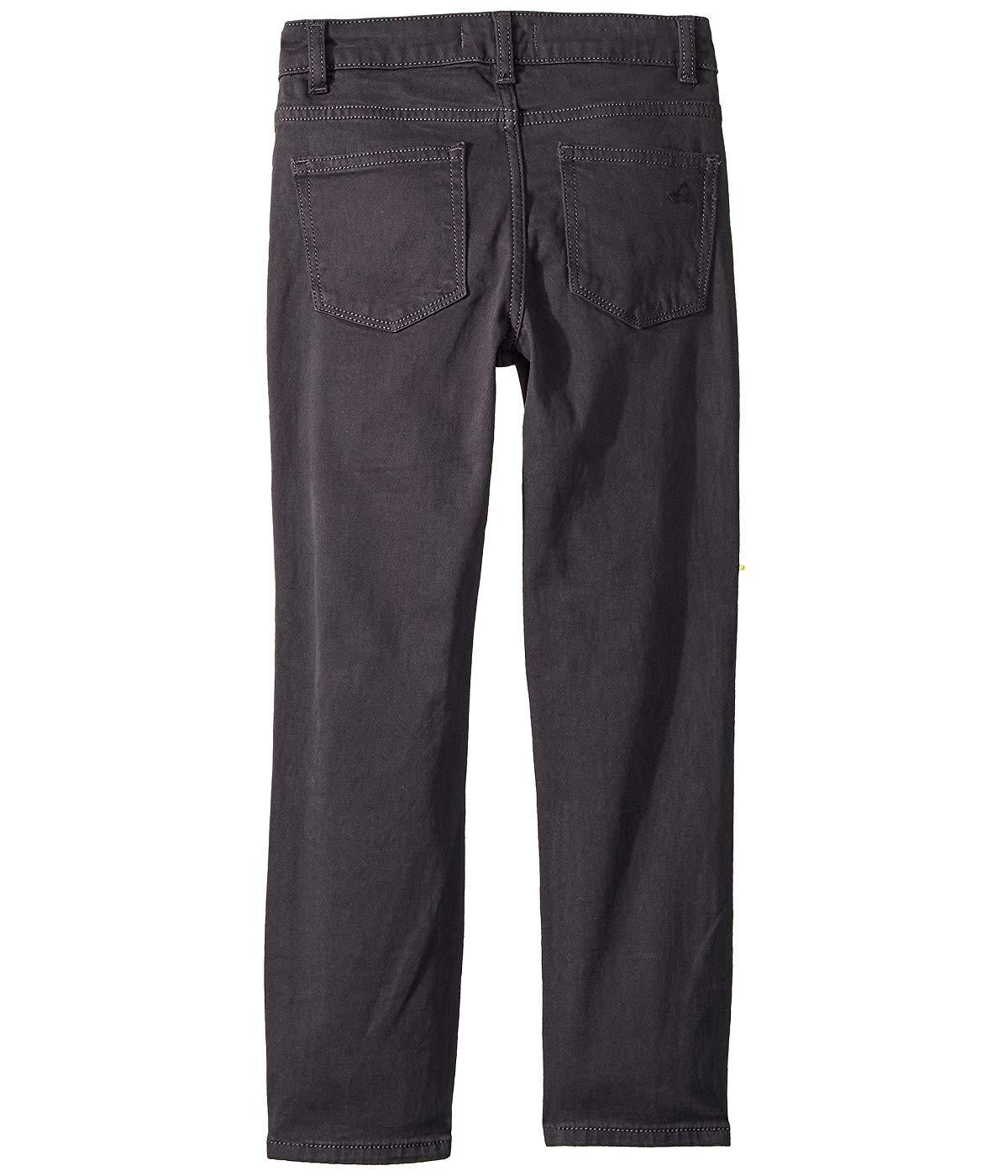 DL1961 Kids Hawke Twill Skinny with Black Hardware Adjustable Waist Band and Snap Button in Dab (Toddler/Little Kids/Big Kids) Dab