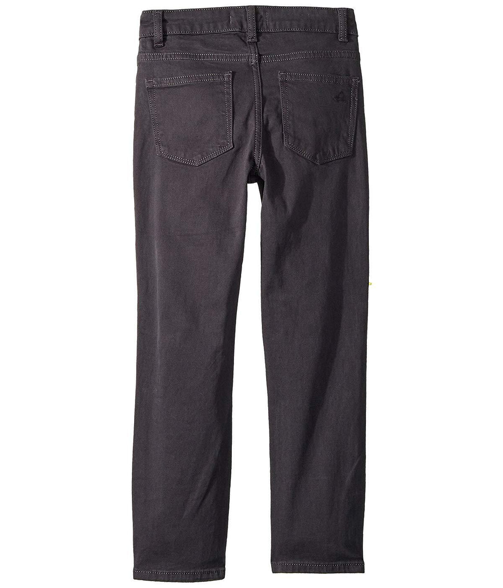 DL1961 Kids Hawke Twill Skinny with Black Hardware Adjustable Waist Band and Snap Button in Dab (Toddler/Little Kids/Big Kids) Dab