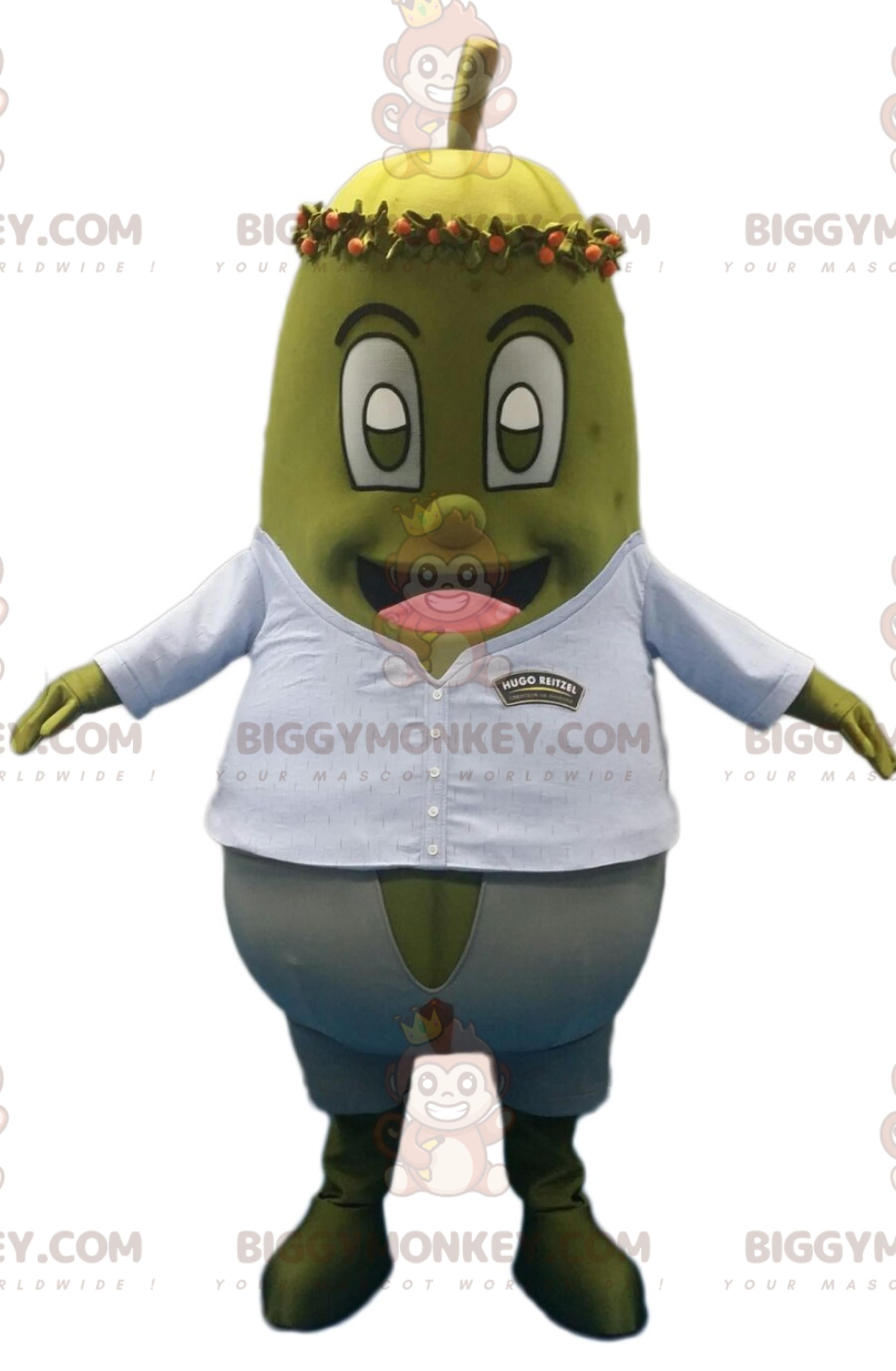 BIGGYMONKEYHugo Reitzel mascot costume. Pickle BIGGYMONKEYMascot Costume with Shirt