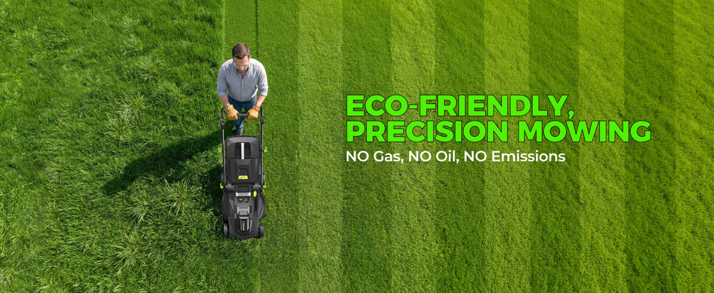 40V 17-Inch Cordless Lawn Mower, Brushless Electric Lawn Mower with Dual 4.0Ah Batteries &amp; Charger, 6 Cutting Heights, 2-in-1 Mulching &amp; Bagging