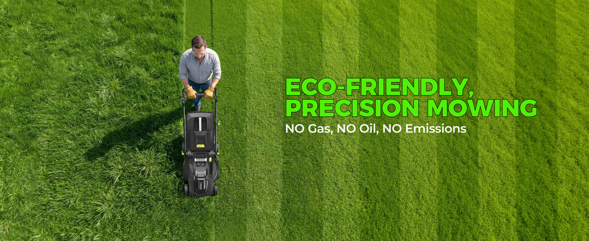 40V 17-Inch Cordless Lawn Mower, Brushless Electric Lawn Mower with Dual 4.0Ah Batteries &amp; Charger, 6 Cutting Heights, 2-in-1 Mulching &amp; Bagging