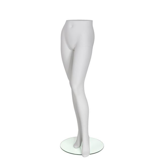 Female Trouser Form with Abstract Foot &amp; Removable Heel - Matte White