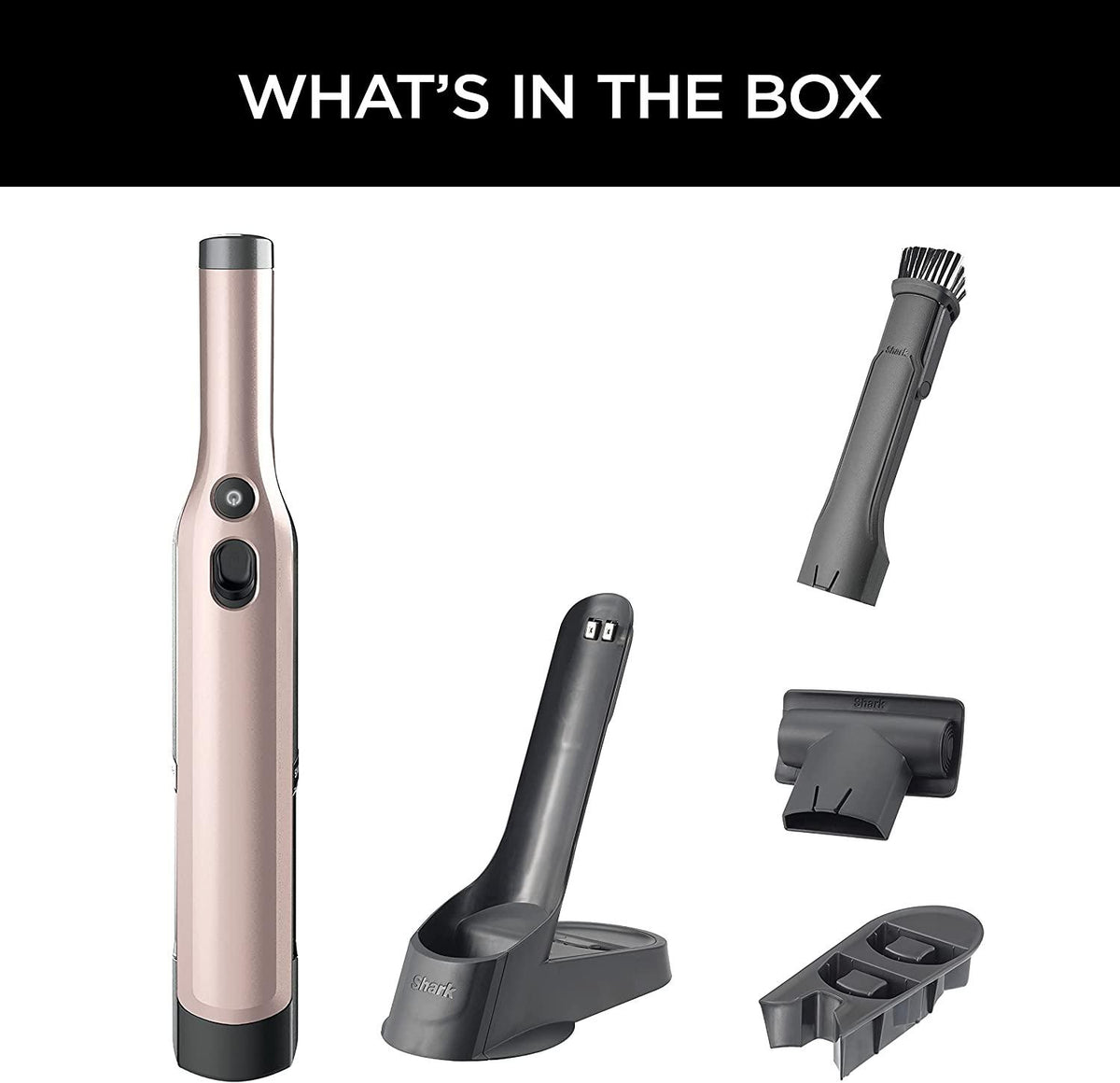 Shark WANDVAC Cordless Hand Vac Lightweight and Portable at 1.4 lbs. with Powerful Suction, Charging Dock, One-Touch Empty for Car &amp; Home, Rose Gold