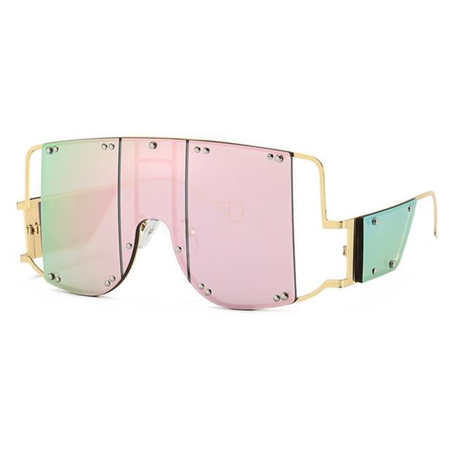 Sunglasses - Ladies Luxury Oversized Rivet Shades