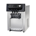 Commercial 2+1 Flavor Soft Serve Ice Cream Maker Machine, 7.4 Gal/Hour Countertop Ice Cream Machine with Self-Cleaning, LCD Display & Adjustable Hardness for Restaurants, Bubble Tea and Snack Shops, 2