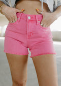 gigi pink lemonade denim shorts