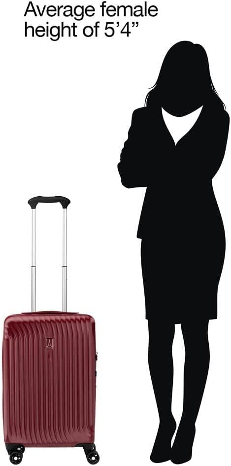 Maxlite Air Hardside Expandable Luggage, 8 Spinner Wheels, Lightweight Hard Shell Polycarbonate, Cabernet, 3-Piece Set (21/25/29)