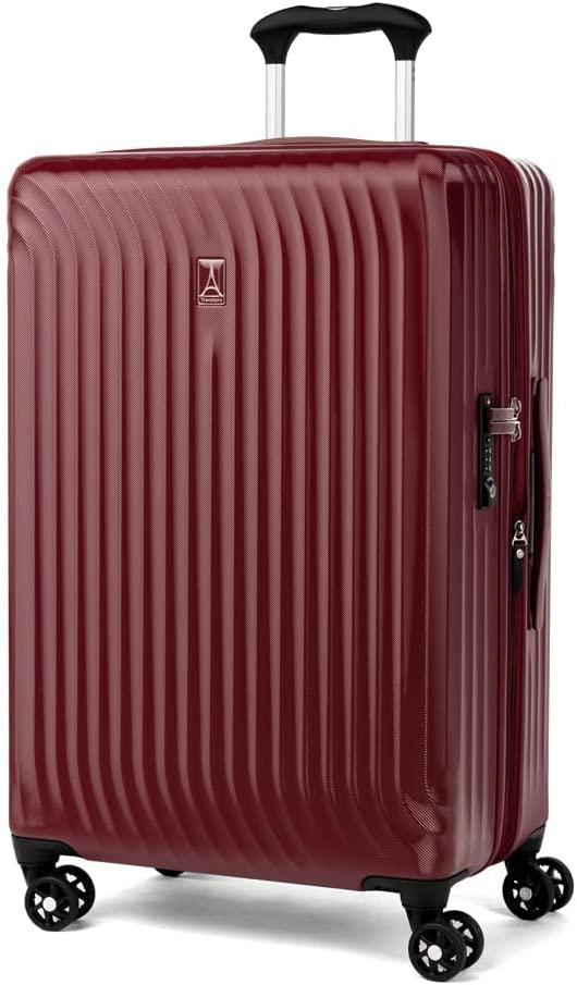 Maxlite Air Hardside Expandable Luggage, 8 Spinner Wheels, Lightweight Hard Shell Polycarbonate, Cabernet, 3-Piece Set (21/25/29)