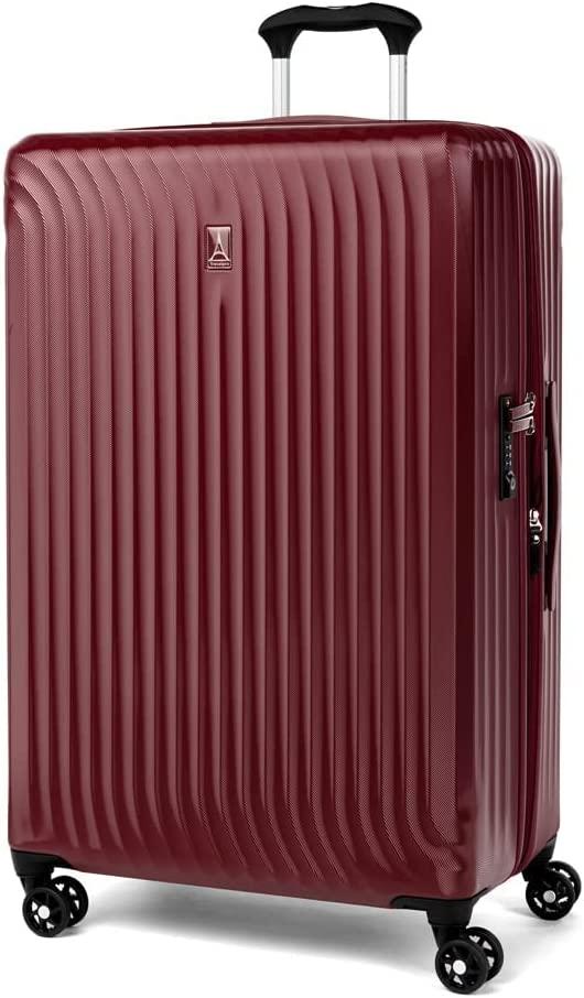 Maxlite Air Hardside Expandable Luggage, 8 Spinner Wheels, Lightweight Hard Shell Polycarbonate, Cabernet, 3-Piece Set (21/25/29)