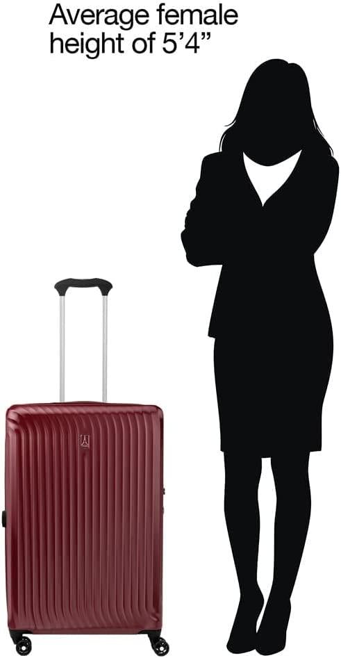Maxlite Air Hardside Expandable Luggage, 8 Spinner Wheels, Lightweight Hard Shell Polycarbonate, Cabernet, 3-Piece Set (21/25/29)