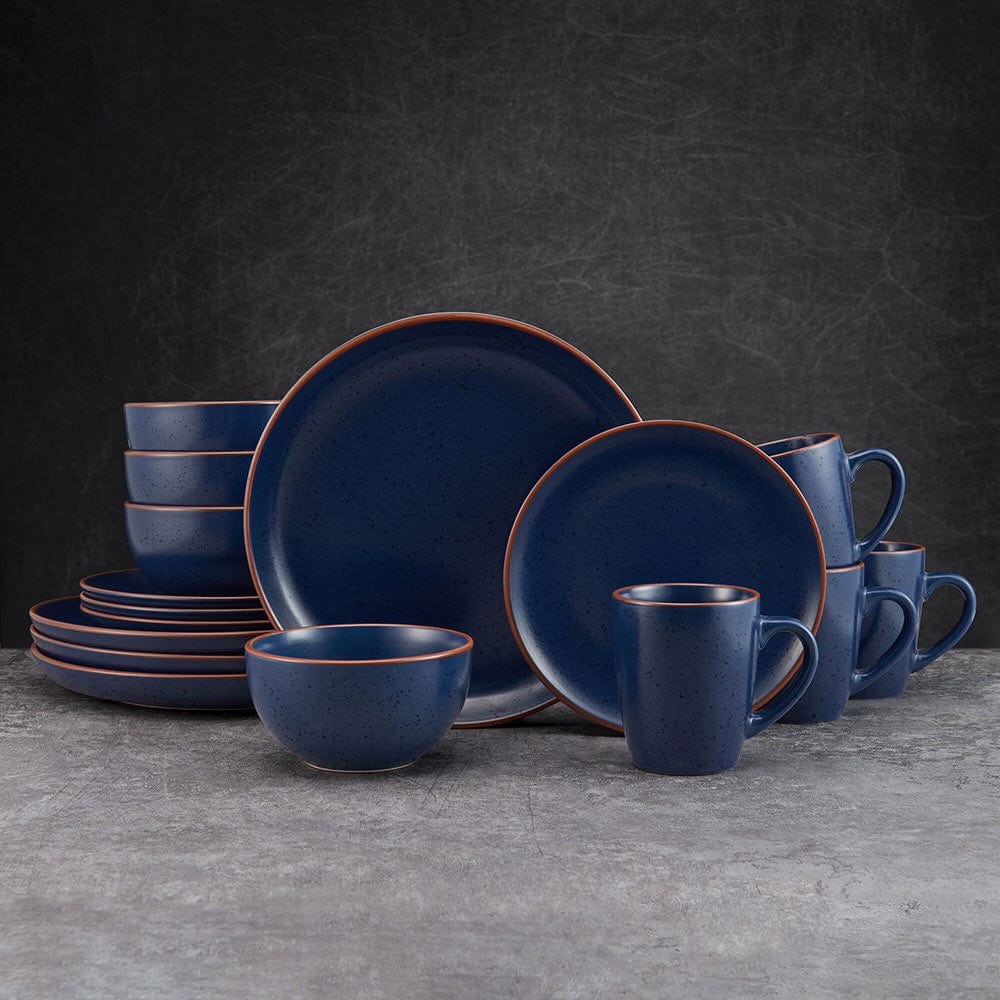 Hunter Blue 16 Piece Dinnerware Set, Service for 4