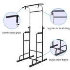 Power Tower 330Lbs Heavy Duty Workout Fitness Equipment Dip Station Stand with Pull Up Bar for Home Gym Strength Training Power Rack